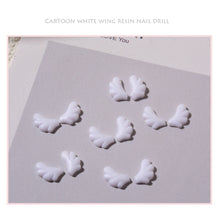 Load image into Gallery viewer, White Angel Wing Nail Ornament Cartoon Stereoscopic Resin Nail Art Decoration Manicure Accessories