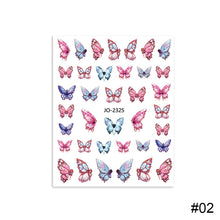 Load image into Gallery viewer, Colorful Butterfly Nail Stickers Retro Small Pattern Nail Enhancement Adhesive Stickers Manicure Art Decoration Stickers
