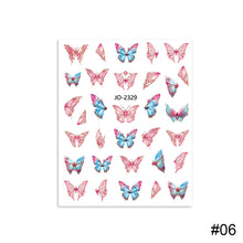 Load image into Gallery viewer, Colorful Butterfly Nail Stickers Retro Small Pattern Nail Enhancement Adhesive Stickers Manicure Art Decoration Stickers