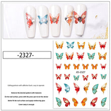 Load image into Gallery viewer, Colorful Butterfly Nail Stickers Retro Small Pattern Nail Enhancement Adhesive Stickers Manicure Art Decoration Stickers