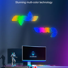 Load image into Gallery viewer, WIFI Smart LED Triangle Lamps Quantum Ambient Night Light RGB Wall Light TUYA APP Dimmable Voice Control Game Room TV Backdrop