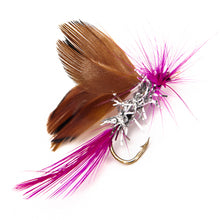 Load image into Gallery viewer, 12PCS/Set Bionic Fly Fishing Hair Needle Fly Hook Moth Butterfly Insect Style Feather Bait Fish Hook Fishing Gear Accessories