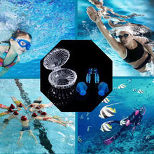 Load image into Gallery viewer, Transparent Shell Box Professional Waterproof Swimming Nose Clip Earplug Set Soft Silicone Swimming Anti-Choking Water Equipment
