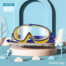Load image into Gallery viewer, Children's Outdoor Large Frame Hd Waterproof Anti-Fog Glasses Earplugs Swimming Goggles Two-In-One Anti-Uv Goggles 3-15 Years Old