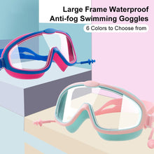 Load image into Gallery viewer, Children's Outdoor Large Frame Hd Waterproof Anti-Fog Glasses Earplugs Swimming Goggles Two-In-One Anti-Uv Goggles 3-15 Years Old