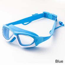 Load image into Gallery viewer, Professional Children's High-Definition Swimming Goggles Large Frame Anti-Fog Anti-Uv Goggles With One-Piece Silicone Earplugs Swimming Goggles