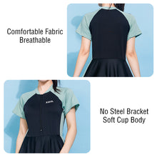 Load image into Gallery viewer, Large Size Swimsuit Conservative Belly Cover Slimming One-Piece Skirt Swimsuit Surf Beach Sports All-In-One Clothing XL-3XL