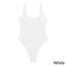 Load image into Gallery viewer, One-piece Fluorescence Solid color Swimsuit Sexy Backless Thong Threaded Bikini beach swimming water sports clothing S-XXL