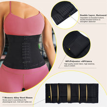 Load image into Gallery viewer, Double-Layer Reinforcement Belly Drawing Belt Waist Trainer Belt Breasted Fish Bone Figure Management Waist Seal Sports Partner