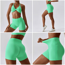 Load image into Gallery viewer, Candy Color Macaron Color Quick Dry Nude Feeling Yoga Pants Running Fitness Yoga Pilates Tight Hip-Lifting High Waist Sports Leggings