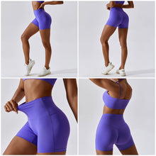 Load image into Gallery viewer, Candy Color Macaron Color Quick Dry Nude Feeling Yoga Pants Running Fitness Yoga Pilates Tight Hip-Lifting High Waist Sports Leggings
