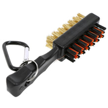 Load image into Gallery viewer, Golf Club Double-Sided Brush With Copper Bristle Club Groove Cleaning Brush Golf Supplies With Keychain