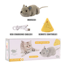 Load image into Gallery viewer, Wireless Electric Remote Control Rat Plush RC Mouse Toy Hot Flocking Simulation Toys Rat for Cat Dog Joke Scary Trick Toys