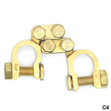 Load image into Gallery viewer, 2Pcs Car Battery Terminals Wire Cable Clamp Top Quick Post Terminal Positive & Negative Electric Connector Clamps Auto Accessorie
