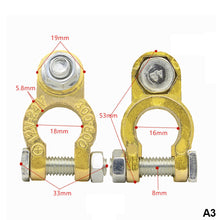 Load image into Gallery viewer, 2Pcs Car Battery Terminals Wire Cable Clamp Top Quick Post Terminal Positive & Negative Electric Connector Clamps Auto Accessorie