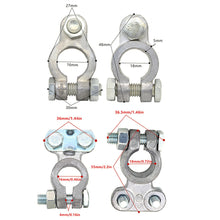 Load image into Gallery viewer, 2Pcs Car Battery Terminals Wire Cable Clamp Top Quick Post Terminal Positive & Negative Electric Connector Clamps Auto Accessorie