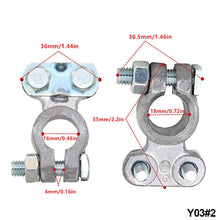 Load image into Gallery viewer, 2Pcs Car Battery Terminals Wire Cable Clamp Top Quick Post Terminal Positive & Negative Electric Connector Clamps Auto Accessorie