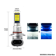 Load image into Gallery viewer, 1Pc 30LED Fog Light Bulb Dual Color Car DRL Turn Signal Reverse Light Brake Light Width Indicator H3 H7 H8 H11 9005 HB3 9005/9006 H4 P13W