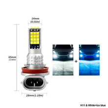 Load image into Gallery viewer, 1Pc 30LED Fog Light Bulb Dual Color Car DRL Turn Signal Reverse Light Brake Light Width Indicator H3 H7 H8 H11 9005 HB3 9005/9006 H4 P13W
