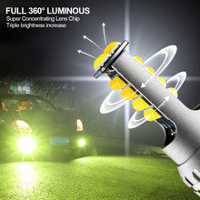 Load image into Gallery viewer, 1Pc 30LED Fog Light Bulb Dual Color Car DRL Turn Signal Reverse Light Brake Light Width Indicator H3 H7 H8 H11 9005 HB3 9005/9006 H4 P13W