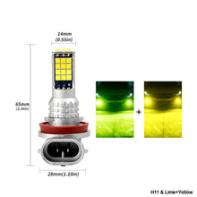 Load image into Gallery viewer, 1Pc 30LED Fog Light Bulb Dual Color Car DRL Turn Signal Reverse Light Brake Light Width Indicator H3 H7 H8 H11 9005 HB3 9005/9006 H4 P13W