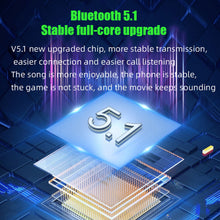 Load image into Gallery viewer, PRO80 Stereo Bluetooth Headset TWS5.1 Intelligent Touch LED Digital Display Cool Breath Light Game