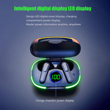 Load image into Gallery viewer, PRO80 Stereo Bluetooth Headset TWS5.1 Intelligent Touch LED Digital Display Cool Breath Light Game