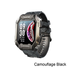 Load image into Gallery viewer, C20 Military Smart Watch Men Carbon Black Ultra Army Outdoor IP68 5ATM Waterproof Heart Rate Blood Oxygen Satm Smartwatch