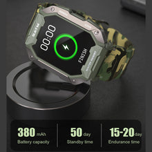 Load image into Gallery viewer, C20 Military Smart Watch Men Carbon Black Ultra Army Outdoor IP68 5ATM Waterproof Heart Rate Blood Oxygen Satm Smartwatch
