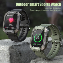 Load image into Gallery viewer, C20 Military Smart Watch Men Carbon Black Ultra Army Outdoor IP68 5ATM Waterproof Heart Rate Blood Oxygen Satm Smartwatch