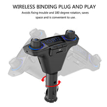 Load image into Gallery viewer, Bluetooth Car Kit Wireless FM Transmitter Handsfree Audio Receive MP3 Player with Power ON OFF Dual USB FM Modulator BT06