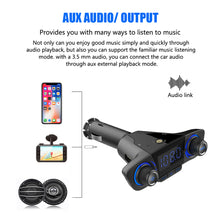 Load image into Gallery viewer, Bluetooth Car Kit Wireless FM Transmitter Handsfree Audio Receive MP3 Player with Power ON OFF Dual USB FM Modulator BT06