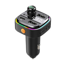 Load image into Gallery viewer, 25W Dual USB 3.1A Car Charger Bluetooth 5.0 FM Transmitter Adapter Fast Charger Auto Handsfree Call Mp3 Player Colorful Lights