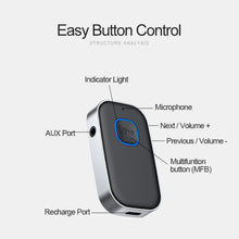 Load image into Gallery viewer, J22 Bluetooth Receiver AUX Wireless Bluetooth 5.0 Car Adapter Portable Wireless Audio Adapter 3.5mm Aux with Microphone