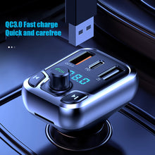 Load image into Gallery viewer, T68 Car Mp3 Player Bluetooth-compatible Hands-free Fm Transmitter Fast Charging Charger Plug-in Card/U Disk