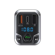 Load image into Gallery viewer, T68 Car Mp3 Player Bluetooth-compatible Hands-free Fm Transmitter Fast Charging Charger Plug-in Card/U Disk