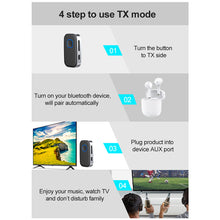 Load image into Gallery viewer, J23 Bluetooth 5.0 Transmitter Receiver 3.5mm AUX Jack HiFi Music Wireless Audio Adapter Handsfree Car Kit For TV Headphone Speaker