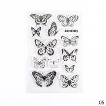 Load image into Gallery viewer, Moon Flowers Leaves Butterfly Stamp Rubber Clear Stamp Seal Scrapbook Photo Album Decorative Card Making Clear Stamps