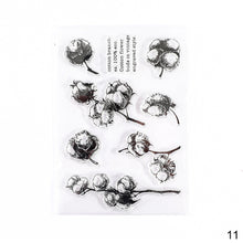 Load image into Gallery viewer, Moon Flowers Leaves Butterfly Stamp Rubber Clear Stamp Seal Scrapbook Photo Album Decorative Card Making Clear Stamps