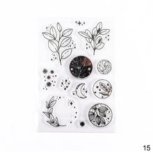 Load image into Gallery viewer, Moon Flowers Leaves Butterfly Stamp Rubber Clear Stamp Seal Scrapbook Photo Album Decorative Card Making Clear Stamps