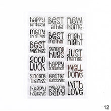 Load image into Gallery viewer, Moon Flowers Leaves Butterfly Stamp Rubber Clear Stamp Seal Scrapbook Photo Album Decorative Card Making Clear Stamps