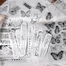 Load image into Gallery viewer, Moon Flowers Leaves Butterfly Stamp Rubber Clear Stamp Seal Scrapbook Photo Album Decorative Card Making Clear Stamps