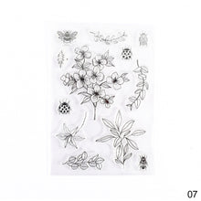 Load image into Gallery viewer, Moon Flowers Leaves Butterfly Stamp Rubber Clear Stamp Seal Scrapbook Photo Album Decorative Card Making Clear Stamps