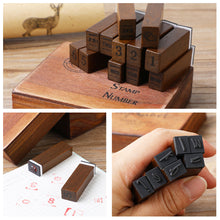 Load image into Gallery viewer, 28pcs Alphabet Stamps Vintage Wooden Rubber Letter Standard Stamp Set for Craft Card Making Planner Scrapbooking Journals