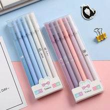 Load image into Gallery viewer, 6Pcs/Set Cute Morandi Gel Pen Kawaii 0.5mm Black BallPen Office School Stationery Supplies Student Writing Water Pen Neutral Pen