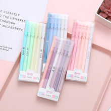 Load image into Gallery viewer, 6Pcs/Set Cute Morandi Gel Pen Kawaii 0.5mm Black BallPen Office School Stationery Supplies Student Writing Water Pen Neutral Pen