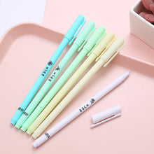 Load image into Gallery viewer, 6Pcs/Set Cute Morandi Gel Pen Kawaii 0.5mm Black BallPen Office School Stationery Supplies Student Writing Water Pen Neutral Pen
