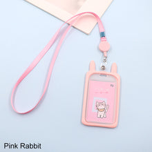 Load image into Gallery viewer, Fashion Card Holder Student ID Lanyard Badge Reel Holder Bus Pass Case Bank Credit Card Holder Strap Cardholder Office Supplies