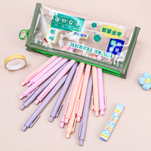 Load image into Gallery viewer, Transparent Pencil Bag Waterproof Stationery Case Organizer Kids Students Cosmetic Bag Transparent Portable