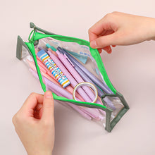 Load image into Gallery viewer, Transparent Pencil Bag Waterproof Stationery Case Organizer Kids Students Cosmetic Bag Transparent Portable